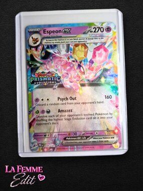 Pokemon Card Espeon EX 034/131 Double Rare Tera Holo Prismatic Evolutions